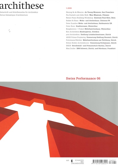0072 Archithese Swiss Performance06 Titelblatt