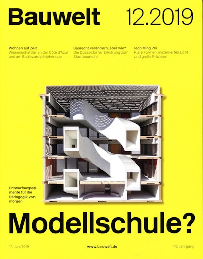 0320 Bauwelt 12 2019 Modelllschule Titelblatt